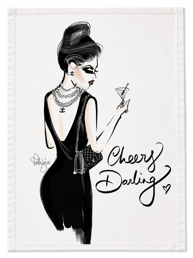 Glam Tea Towel - A Woman
