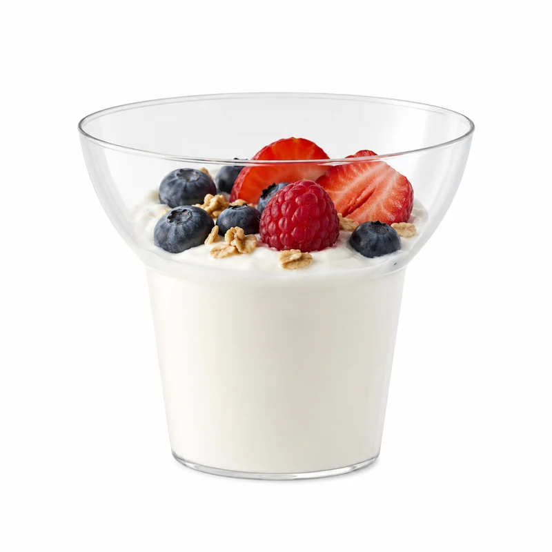 Bicchiere Dessert rasparente 100cc Ø7cm h6cm per Yogurt – 50 pezzi