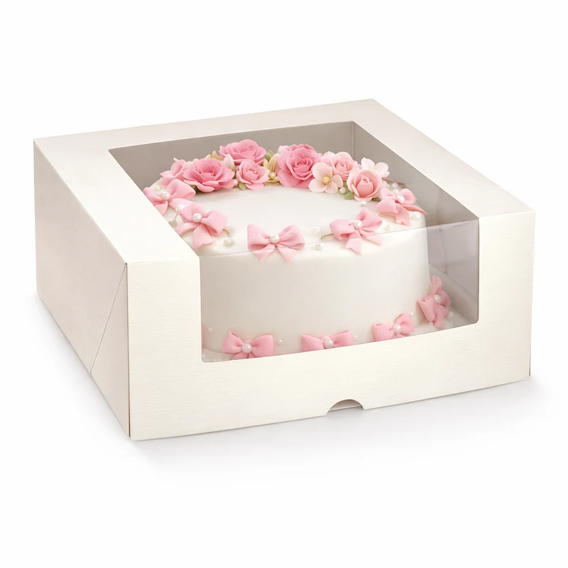 Scatola Fibra Bianca Scotton con Finestra Trasparente – 10 Pezzi