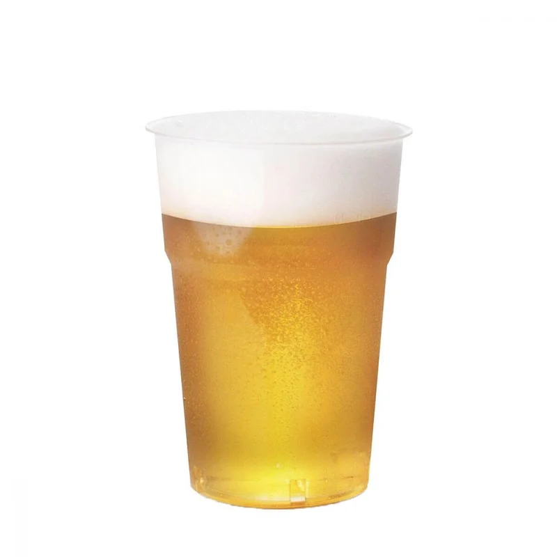 50 pezzi Bicchieri PP 100% riciclabili trasparenti e resistenti 400ml