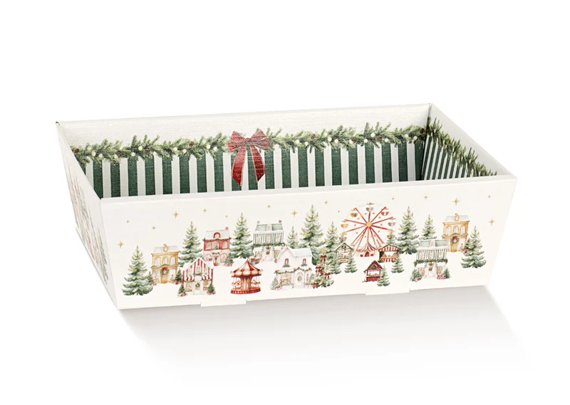 Cesti natalizi Scotton in cartone accoppiato – contenitore conico per confezioni regalo enogastronomiche