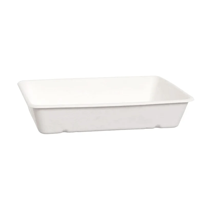 40pz Vaschette per alimenti in polpa di cellulosa 23x15,6