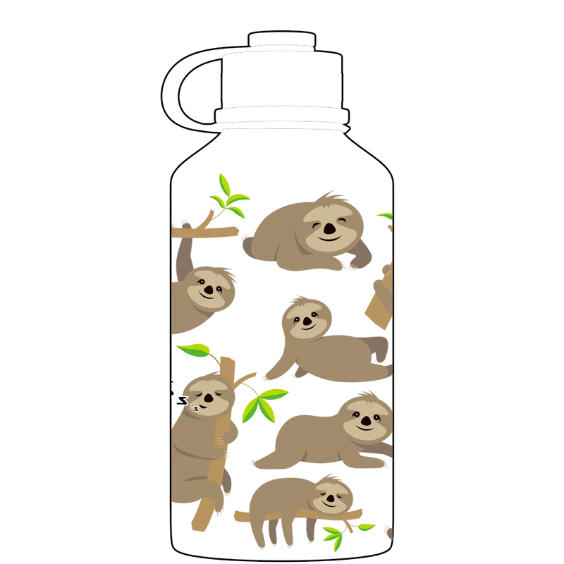 2 Litre Water Bottle - Sloth Pattern