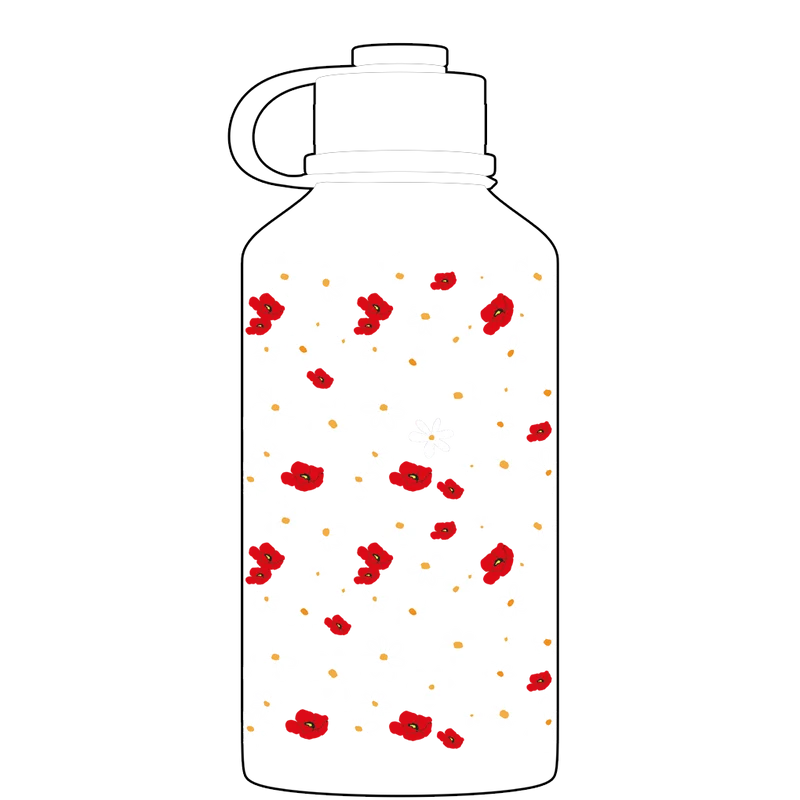 2 Litre Water Bottle - Daisy Pattern