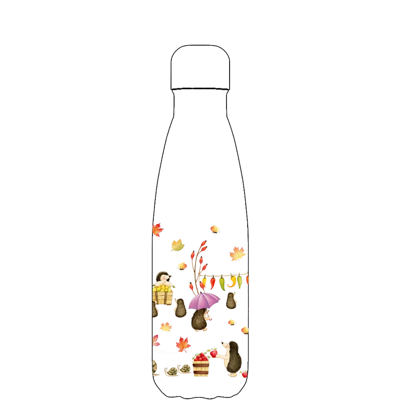 Original Happy Hedgehogs Water Bottle Pattern