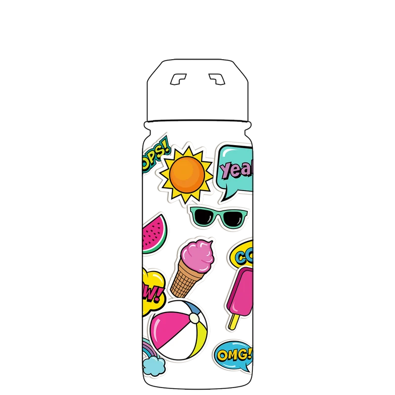 Water bottle with straw - Gen 2 Summer Vibes Pattern
