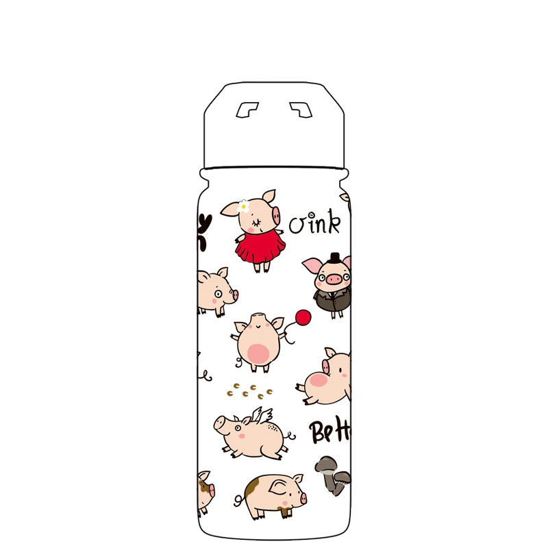 Water bottle with straw - Gen 2 Pig Of The Bunch Pattern