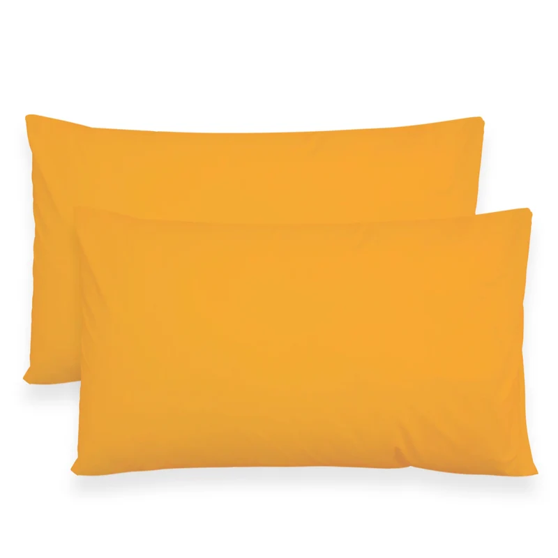 Coppia federe cuscini letto in cotone Copricuscini guanciale in tinta unita 7127