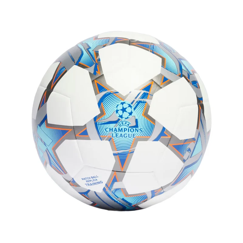 Adidas pallone da calcio UCL Training con grafica UEFA Champions League IA0952 bianco-argento-azzurro misura 5
