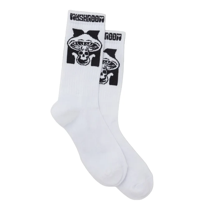 Mushroom Calza logo 43011-05 bianco taglia unica