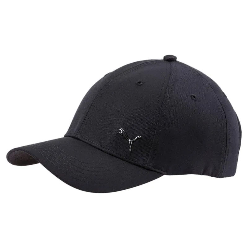 Puma berrretto con visiera e logo metallico Metal Cat 021269-01 nero