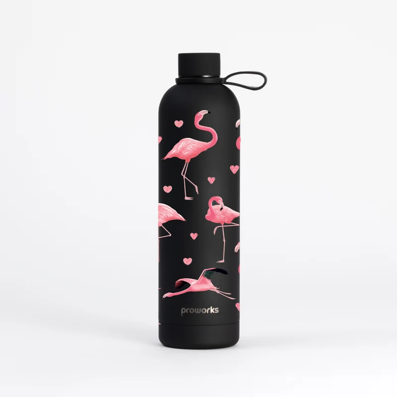 Flamingo Water Bottle (1 Litre) Pulse - Carbon Black