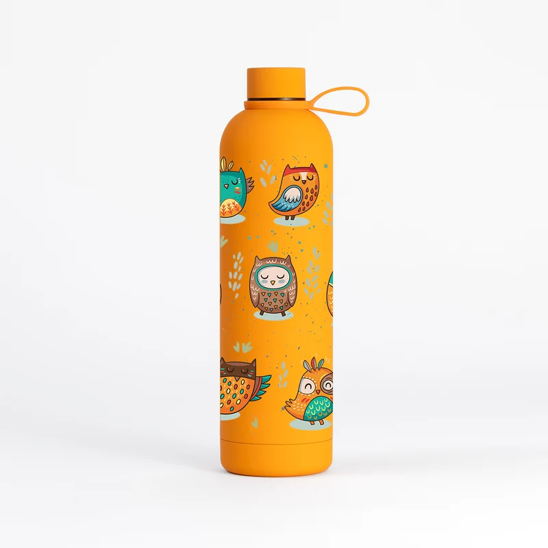 Owl Water Bottle (1 Litre) Pulse - Tangerine