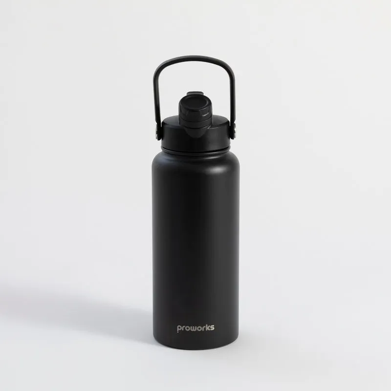 Switch 1L Water Bottle with Straw – Stealth Black