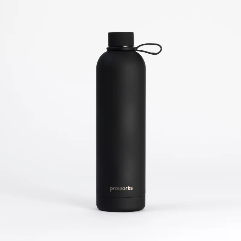 Proworks Pulse 1 Litre Water Bottle - Carbon Black