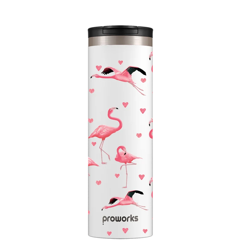 All White Flamingo Travel Mug