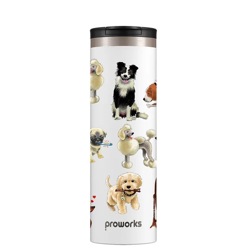 All White A Dogs Tail Travel Mug