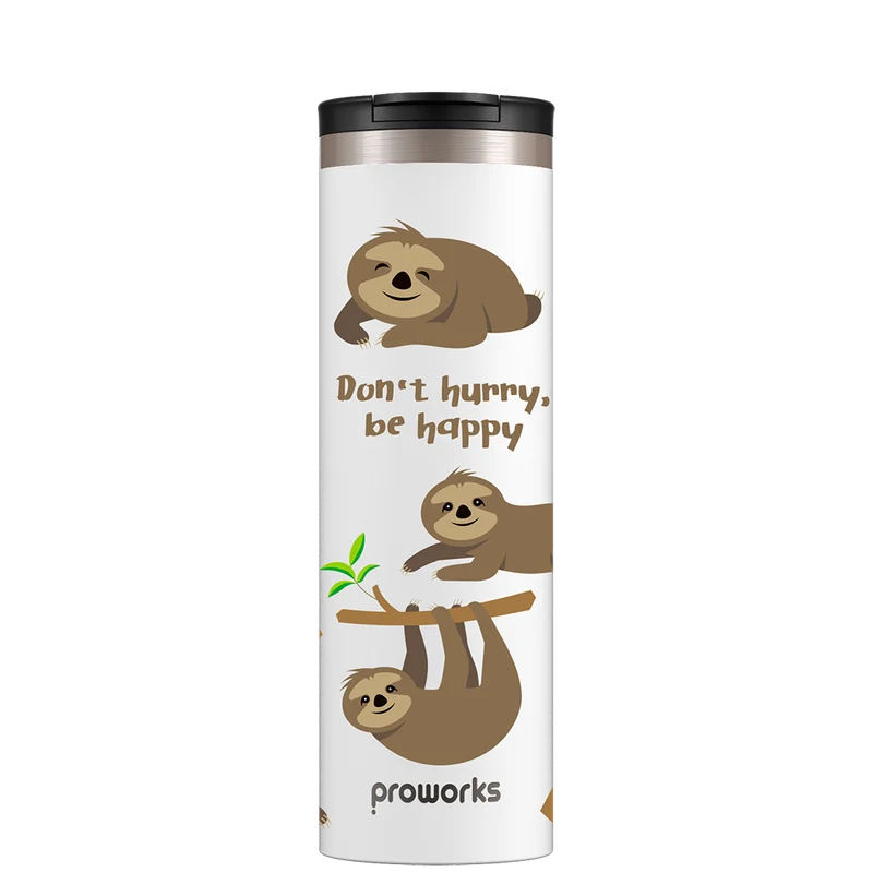 All White Sloth Travel Mug