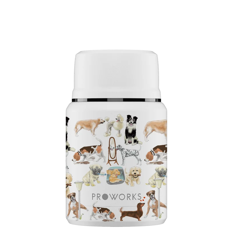 All White A Dogs Tail Food Flask
