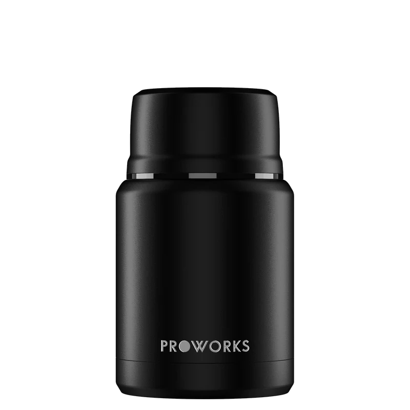 All Black Food Flask