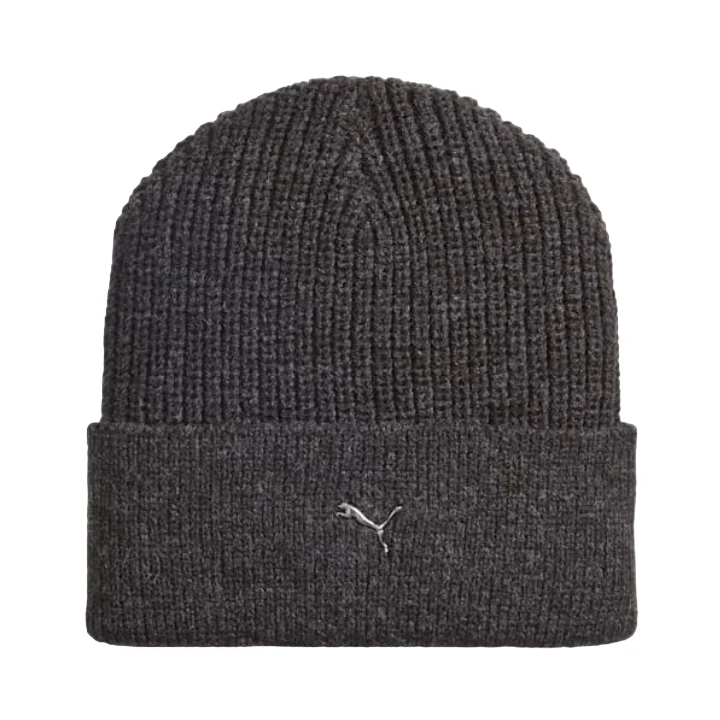 Puma cappello a cuffia a coste con logo metallico 024874-01 nero. Taglia unica
