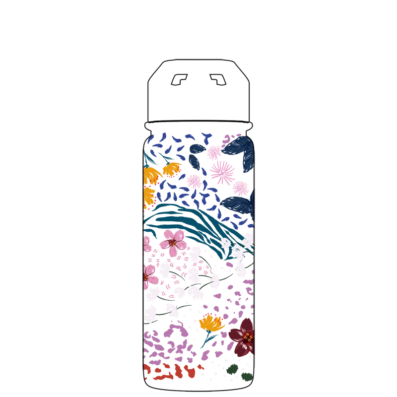 Water bottle with straw - Gen 2 Enchanted Pattern