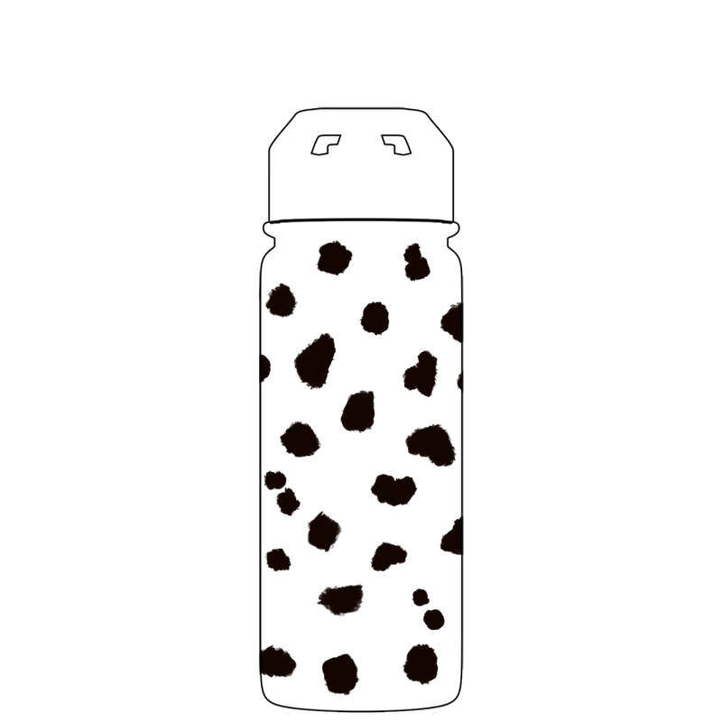 Water bottle with straw - Gen 2 Dalmatian Pattern