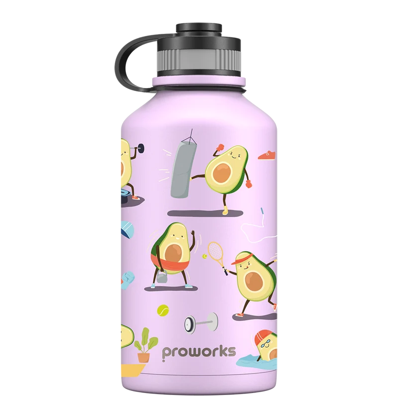 2 Litre Water Bottle - Pastel Lavender Avocardio