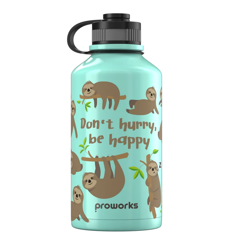 2 Litre Water Bottle - Green Sloth