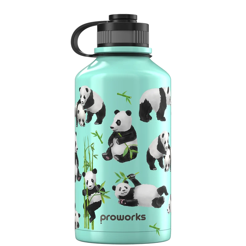 2 Litre Water Bottle - Green Panda