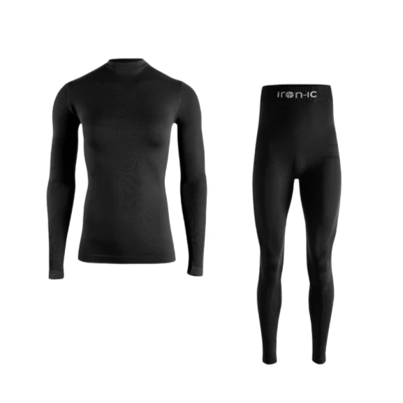 Iron-Ic Completo termico junior 65900481 nero – Maglia e pantalone caldi e protettivi