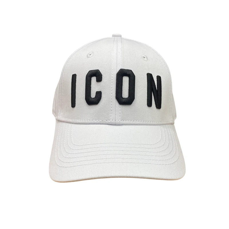 Icon cappellino con visiera curva unisex da adulto con logo ricamato ICXS2S5A049 bianco