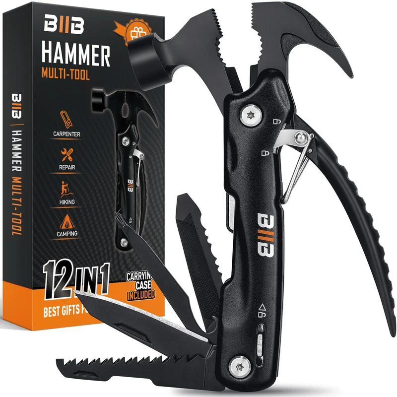BIIB Regalo Uomo, 12 in 1 Multitool Gadget Utili, Idee Regalo Uomo Compleanno, Regali per Lui Attrezzo Multifunzione, Regalo Anniversario per Lui, Regali Natale Originali Regali Secret Santa