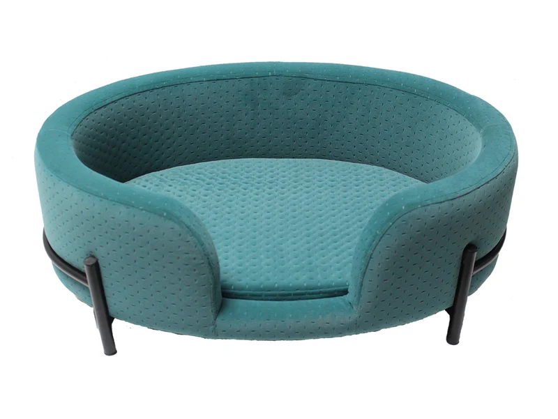 Divano accogliente - JACK VELLUTO VERDE - Cestino per cani 61X42CM