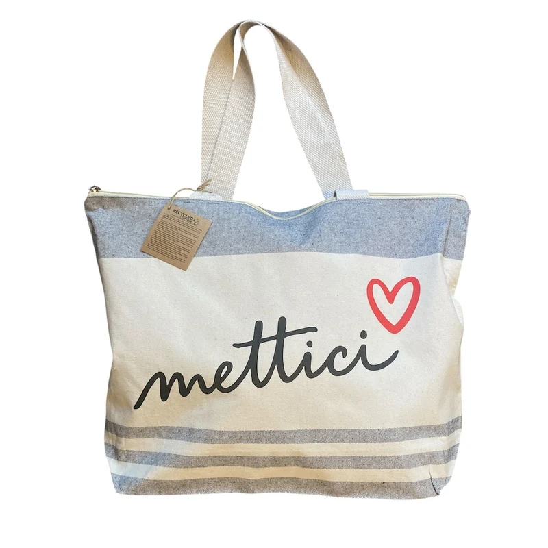 Borsa Mare "Mettici Cuore" in Cotone Riciclato