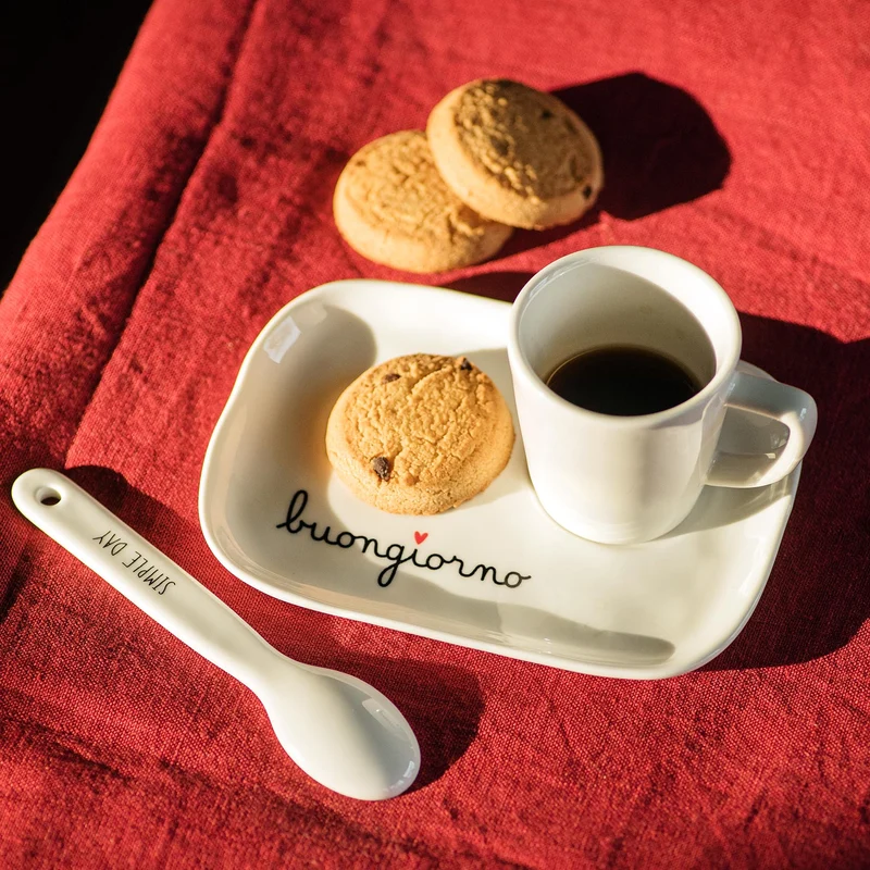 Set 2 Piattini per Tazze Espresso Buongiorno
