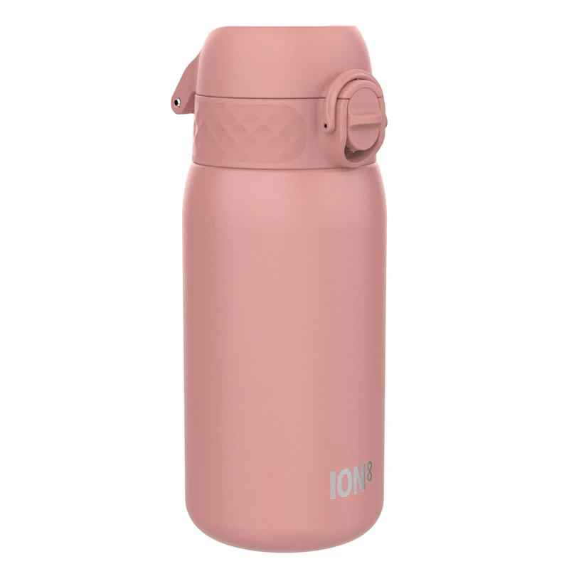 Leak Proof Kids Water Bottle, Stainless Steel, Ash Rose, 13oz
