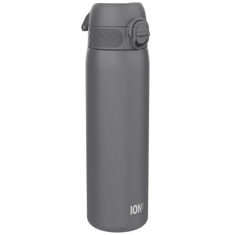 Leak Proof Slim Water Bottle, Stainless Steel, Gray, 20oz