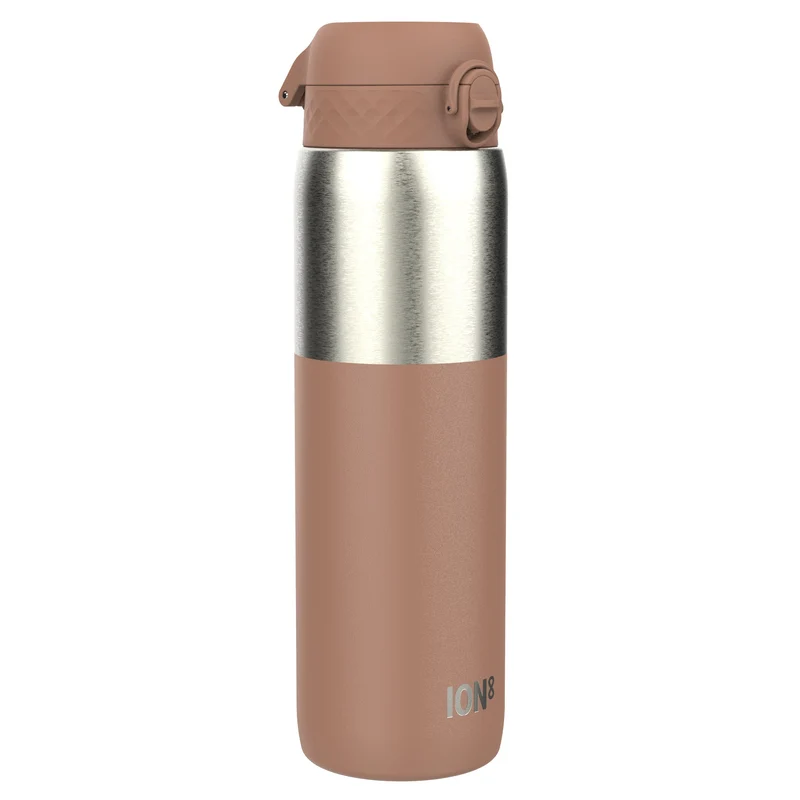 Leak Proof Thermal Water Bottle, Insulated, Half-Cut, Mocha, 31oz