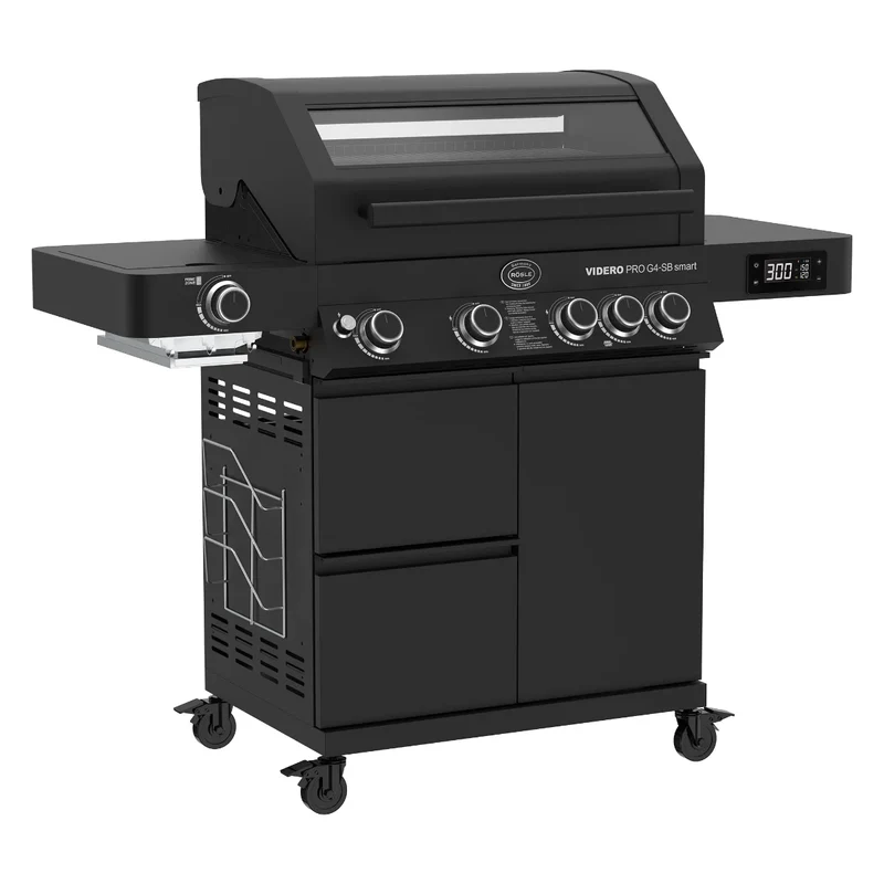 Rosle VIDERO PRO G4-SB smart Vario+ 251060 - Barbecue a gas 20.7Kw - 30mbar - 4 Fuochi