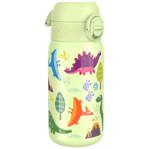 Insulated Stainless Steel Pod 13oz- Light Yellow Dinosaurs