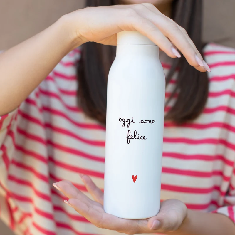 Borraccia termica Oggi sono felice - 0,5 l