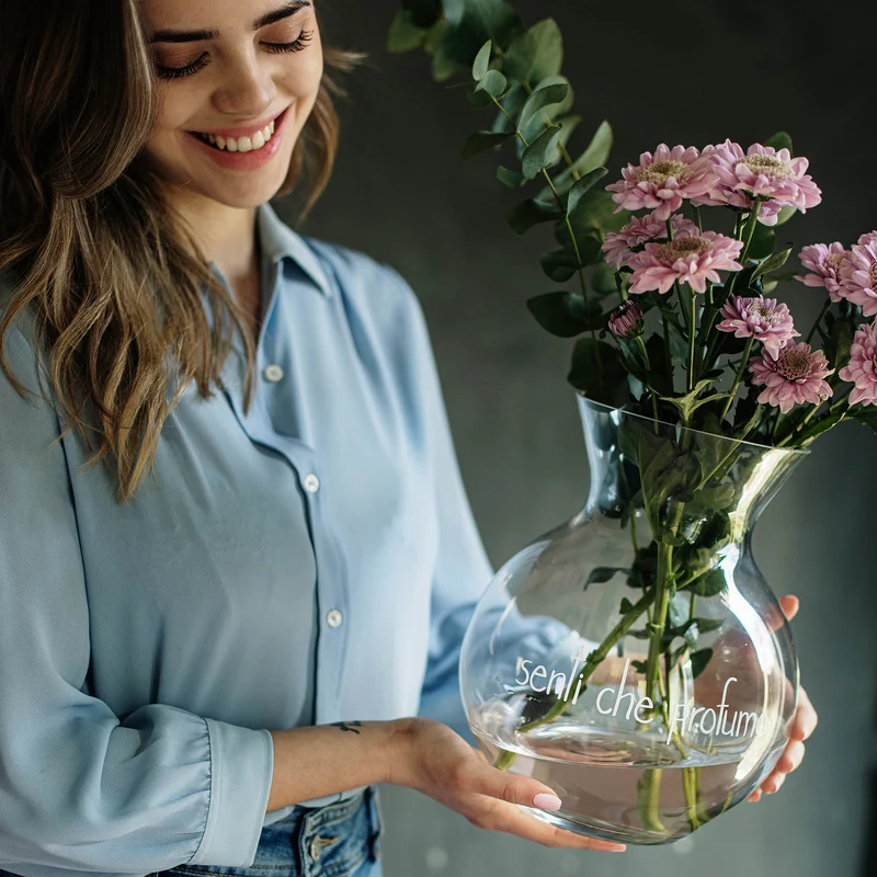 Vaso Portafiori decoro Senti che profumo