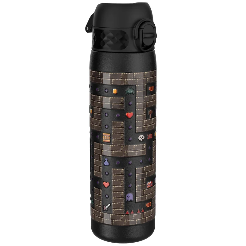 Leak Proof Slim Thermal Water Bottle, Insulated Steel, Gamer, 17oz