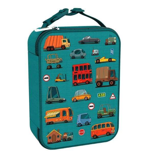 Kids Insulated Lunch Bag- Blue Zebra
