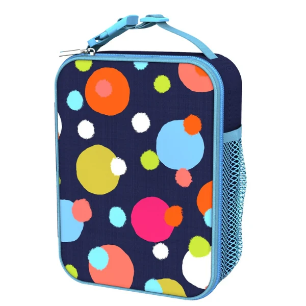 Insulated Lunch Bag- Navy Blue Spots