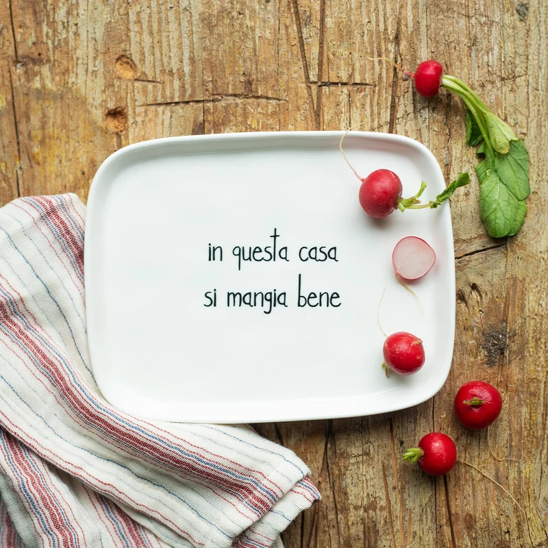 Piatto rettangolare In questa casa si mangia