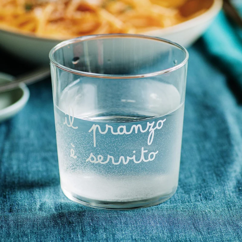Set 6 Bicchieri acqua Il pranzo è servito