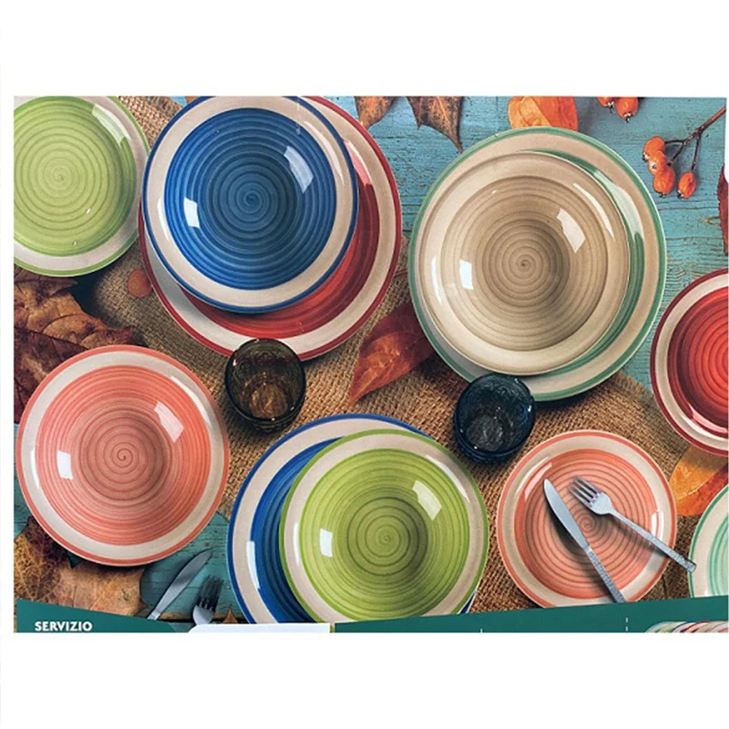 Servizio Tavola 18 Pezzi Nobur Multicolor