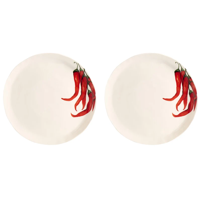 Set 2 Piatti piani Peperoncino